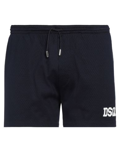 Dsquared2 Man Shorts & Bermuda Shorts Midnight Blue Size L Cotton