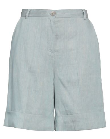 Zhelda Woman Shorts & Bermuda Shorts Sky Blue Size 3 Lyocell, Linen, Polyamide, Cotton, Silk