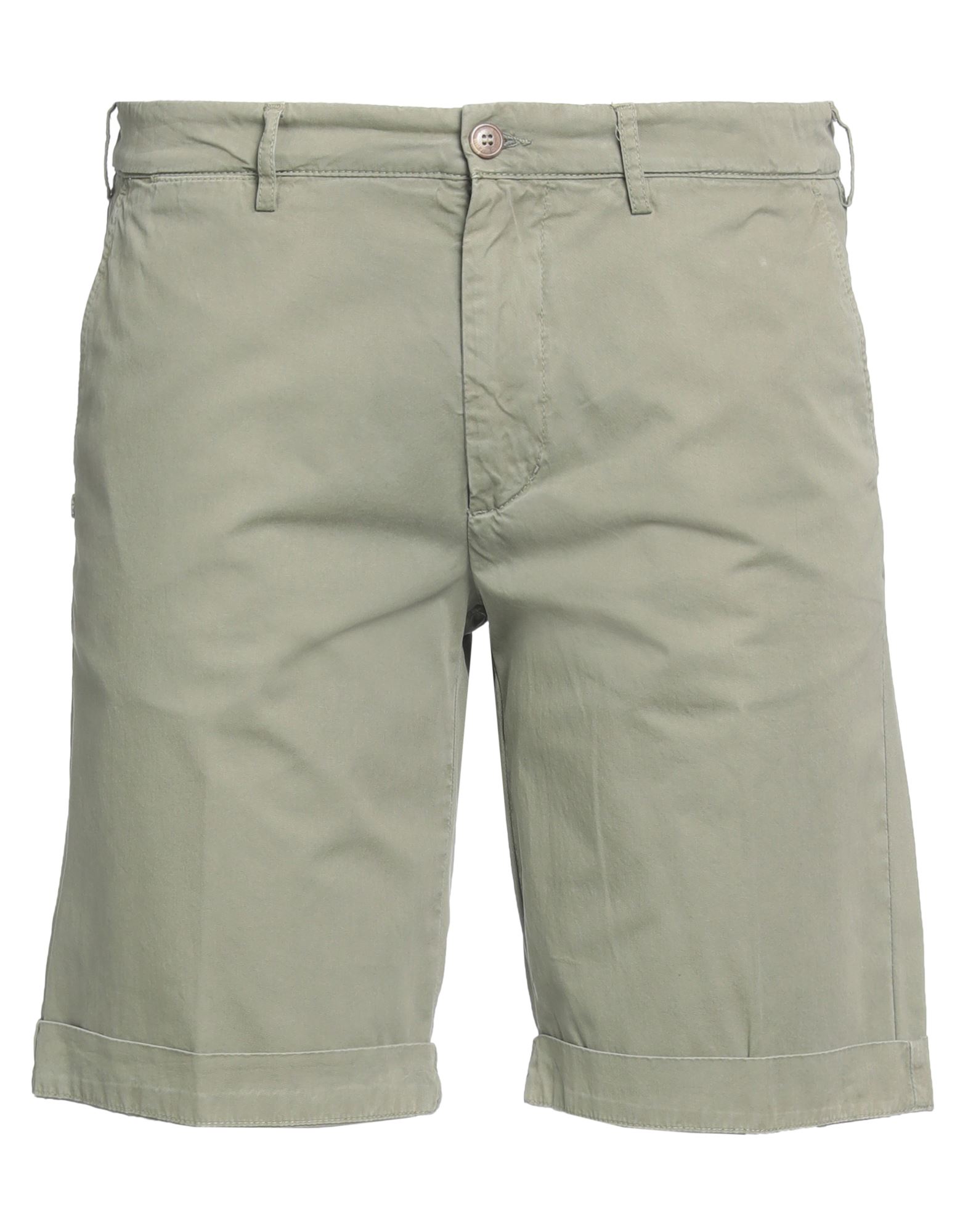 40weft Man Shorts & Bermuda Shorts Military Green Size 36 Cotton
