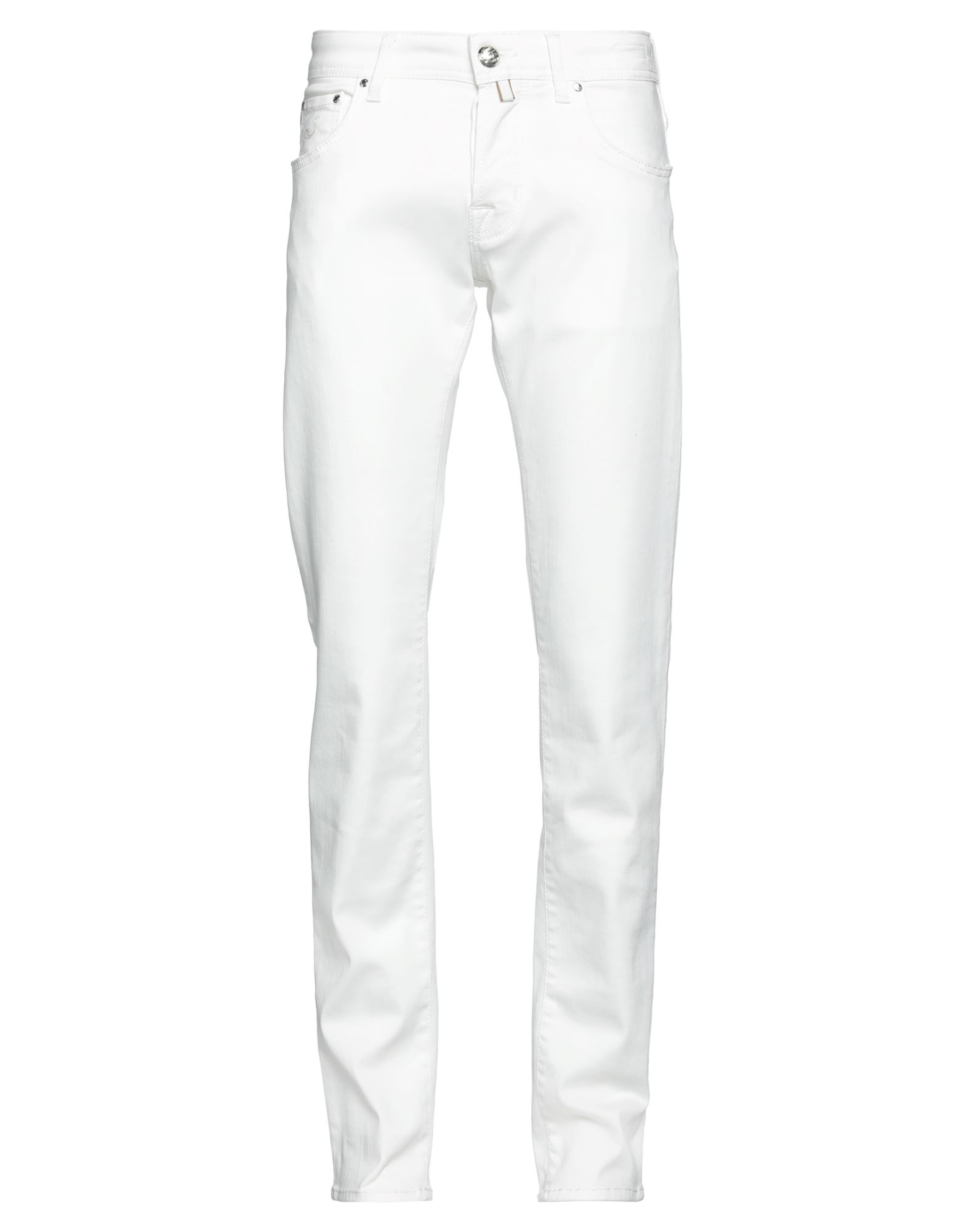 JACOB COHЁN JACOB COHЁN MAN DENIM PANTS WHITE SIZE 35 COTTON, POLYESTER, ELASTANE