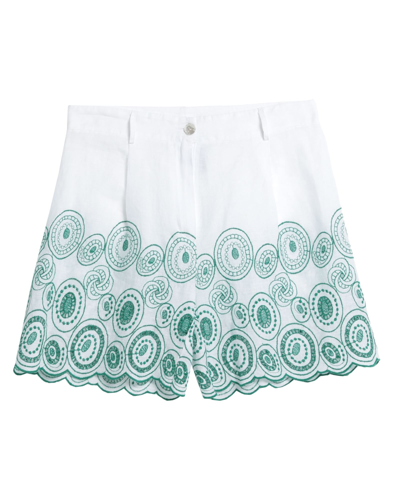 Lfdl La Fabbrica Del Lino Woman Shorts & Bermuda Shorts White Size S Linen