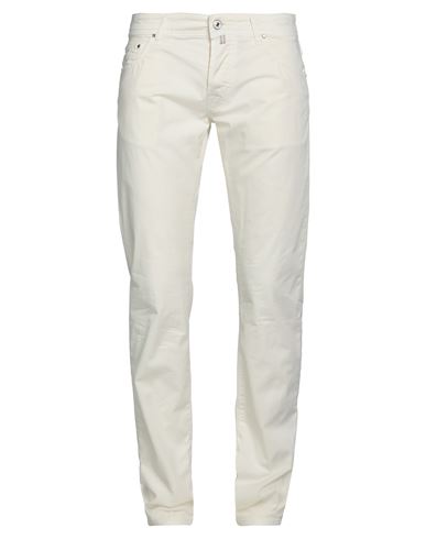 JACOB COHЁN JACOB COHЁN MAN PANTS IVORY SIZE 30 COTTON, ELASTANE, POLYESTER