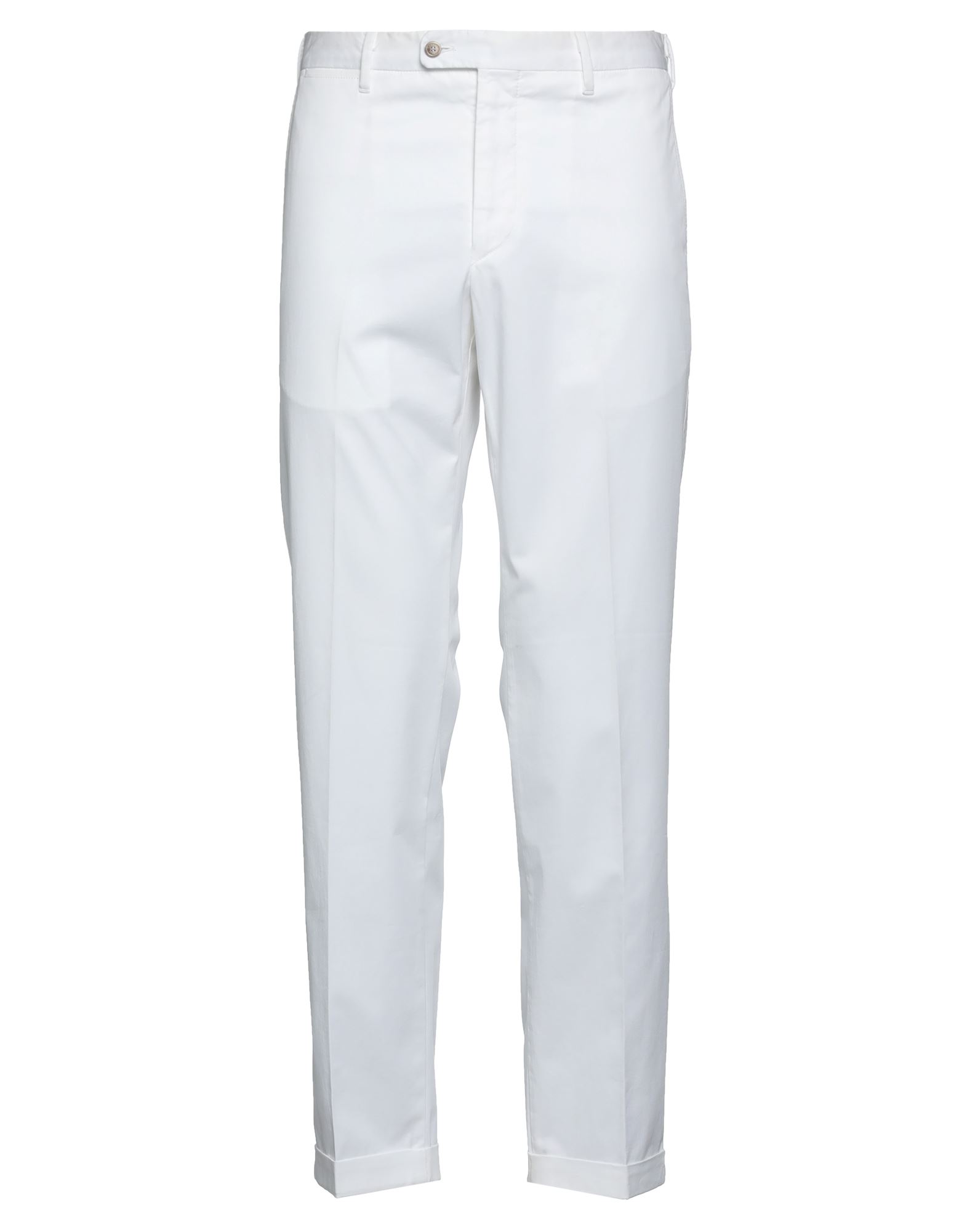 Shop Fedeli Man Pants White Size 40 Cotton, Lycra