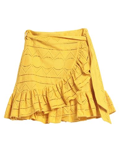 Nikkie Woman Mini Skirt Ocher Size 4 Cotton In Yellow
