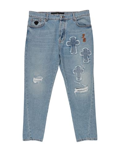 John Richmond Man Denim Pants Blue Size 42 Cotton