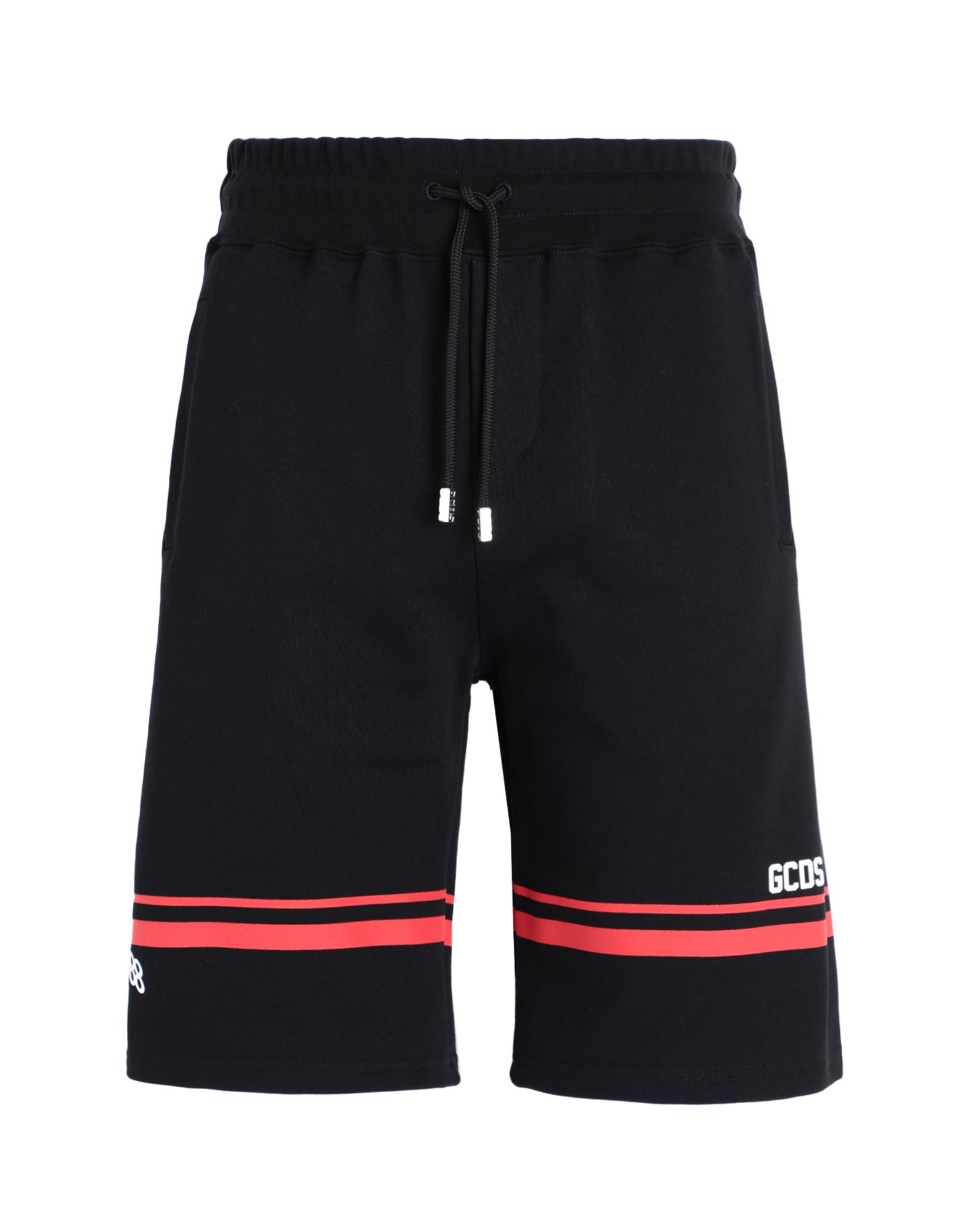 Shop Gcds Man Shorts & Bermuda Shorts Black Size Xxl Cotton