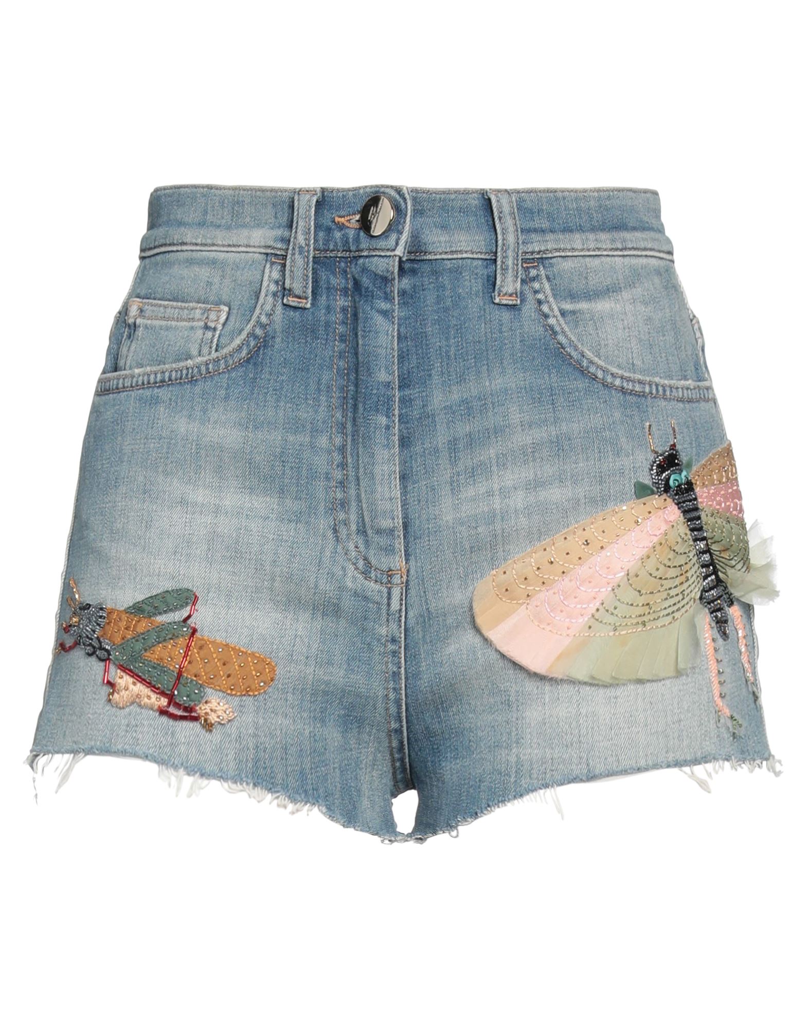 Elisabetta Franchi Jeans Denim Shorts In Blue