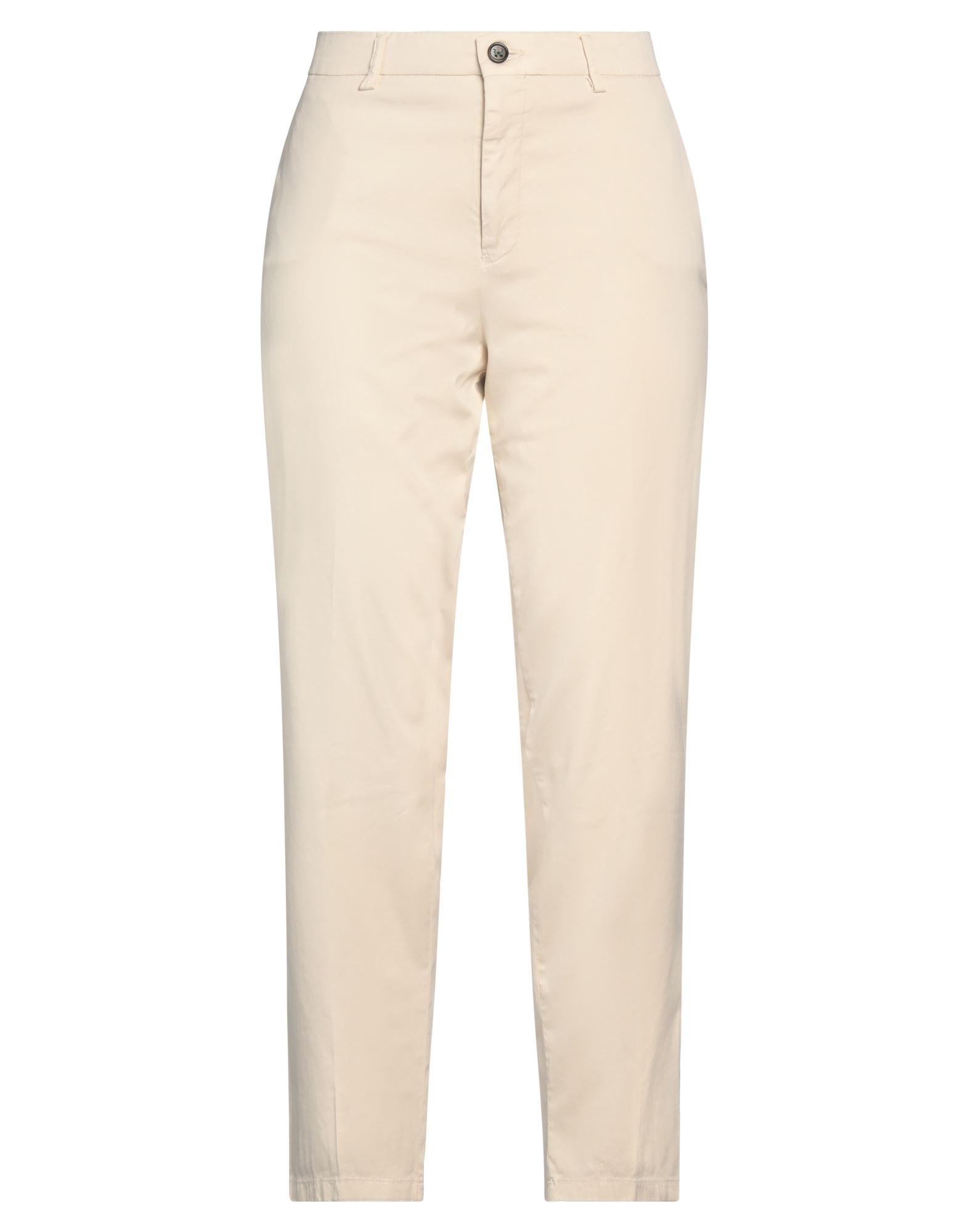 Shop Berwich Woman Pants Beige Size 8 Cotton, Silk, Elastane