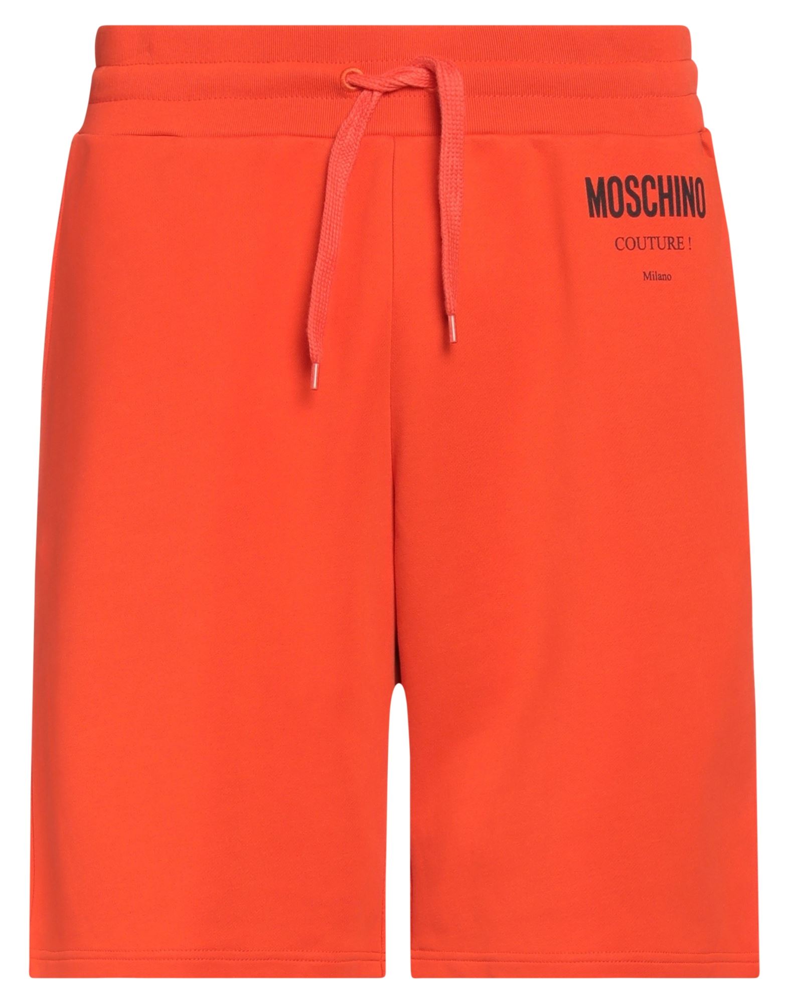 Moschino Man Shorts & Bermuda Shorts Orange Size 30 Organic Cotton