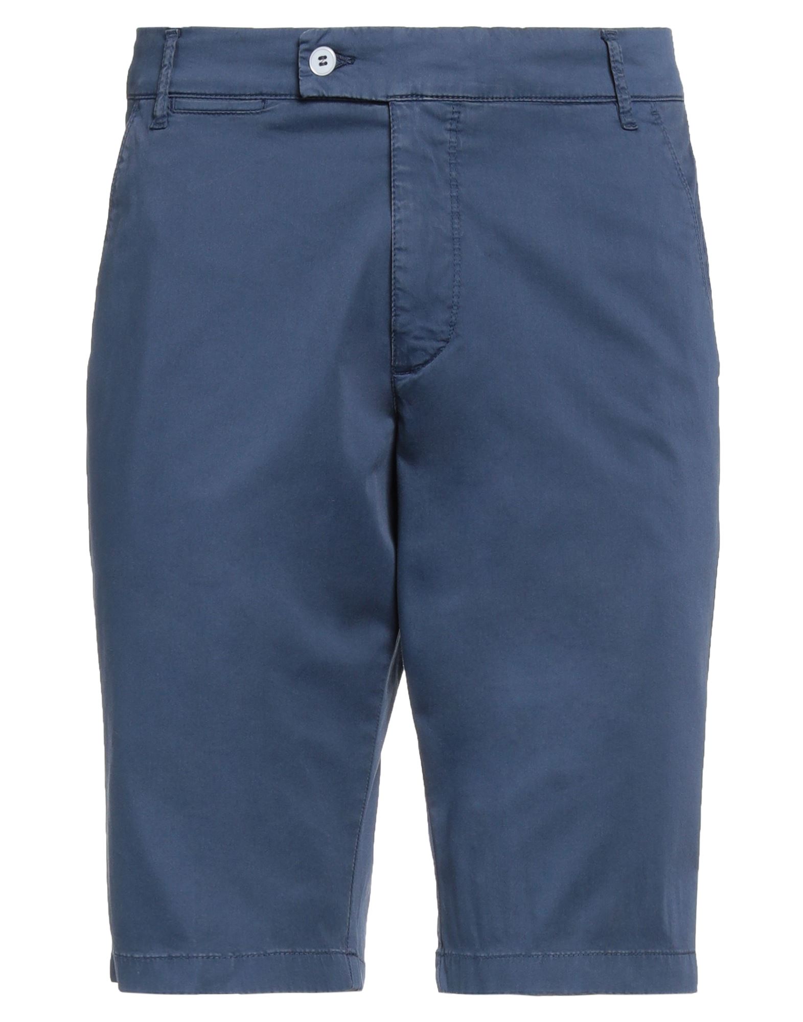 Panama Man Shorts & Bermuda Shorts Navy Blue Size 28 Cotton, Elastane