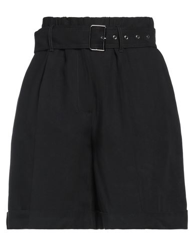 Woolrich Woman Shorts & Bermuda Shorts Black Size M Viscose, Linen