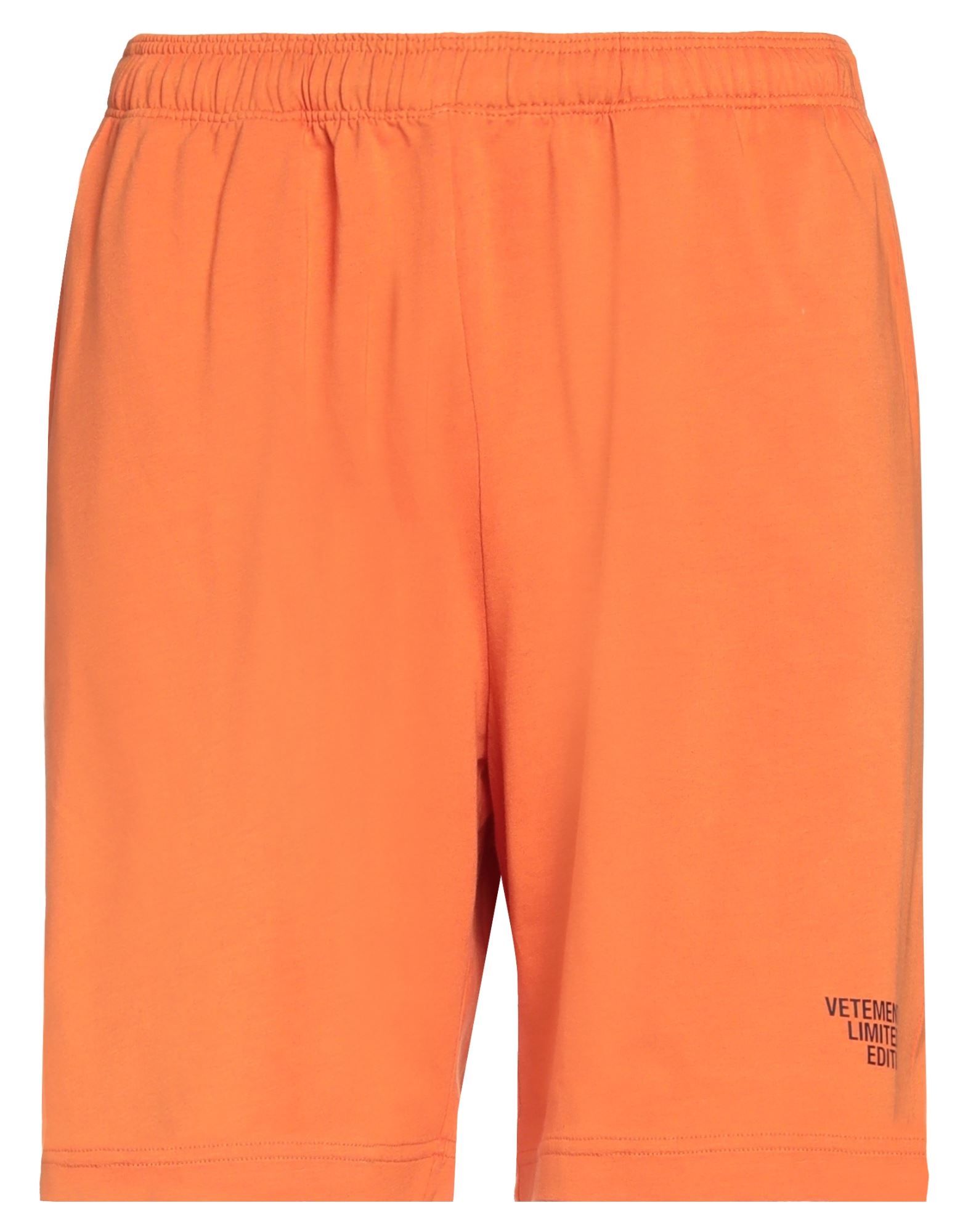 Vetements Man Shorts & Bermuda Shorts Orange Size Xl Cotton