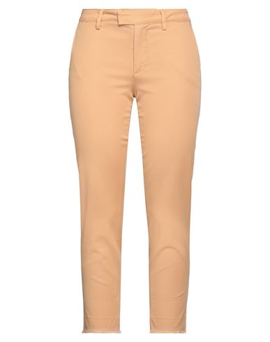 Re-hash Re_hash Woman Pants Apricot Size 26 Cotton, Elastane In Orange