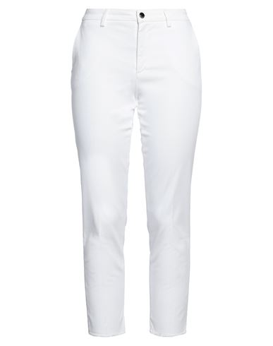 Re-hash Re_hash Woman Pants White Size 28 Cotton, Elastane