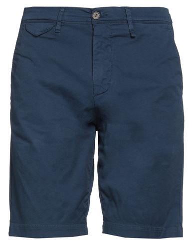 Myths Man Shorts & Bermuda Shorts Navy Blue Size 40 Cotton, Elastane In Navy Blue