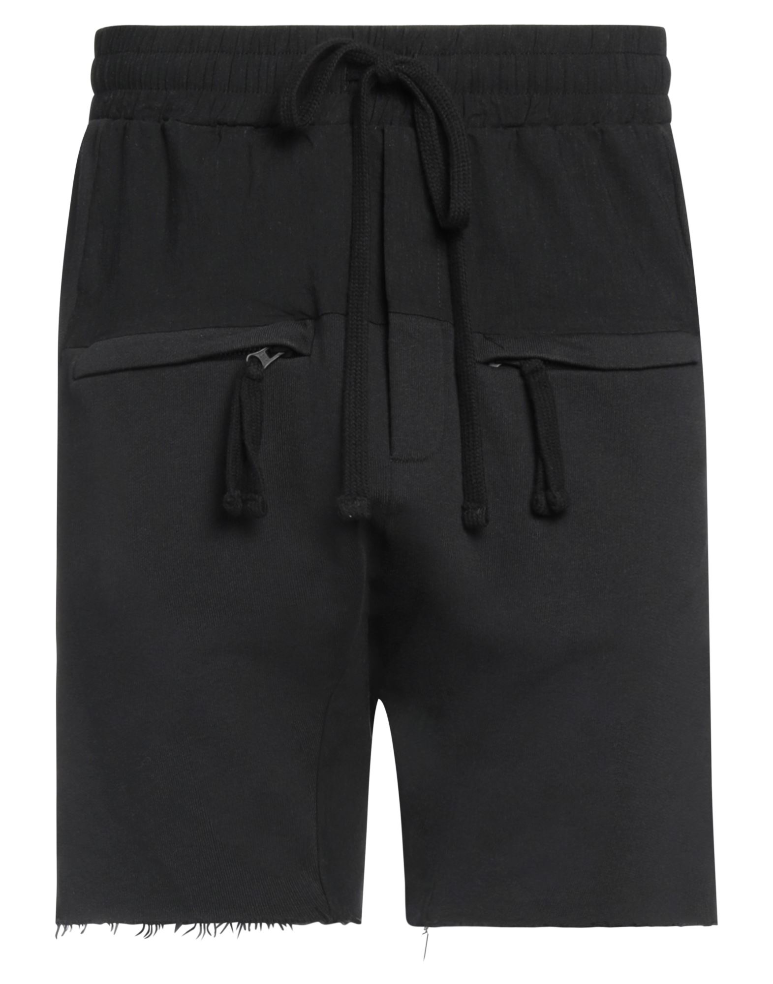 Thom Krom Man Shorts & Bermuda Shorts Black Size Xl Organic Cotton, Linen, Viscose, Polyamide, Elast