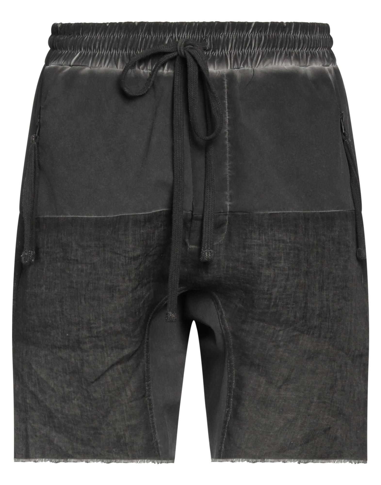 Thom Krom Man Shorts & Bermuda Shorts Steel Grey Size M Linen, Nylon, Elastane