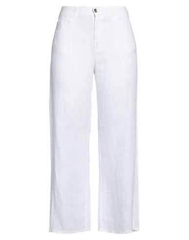 Emporio Armani Woman Pants White Size 33 Linen
