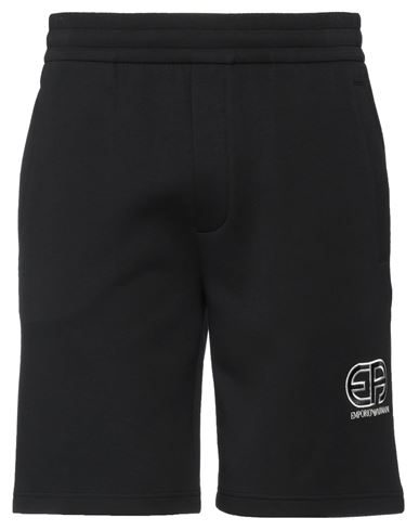 Emporio Armani Man Shorts & Bermuda Shorts Black Size Xxs Cotton, Polyester, Elastane