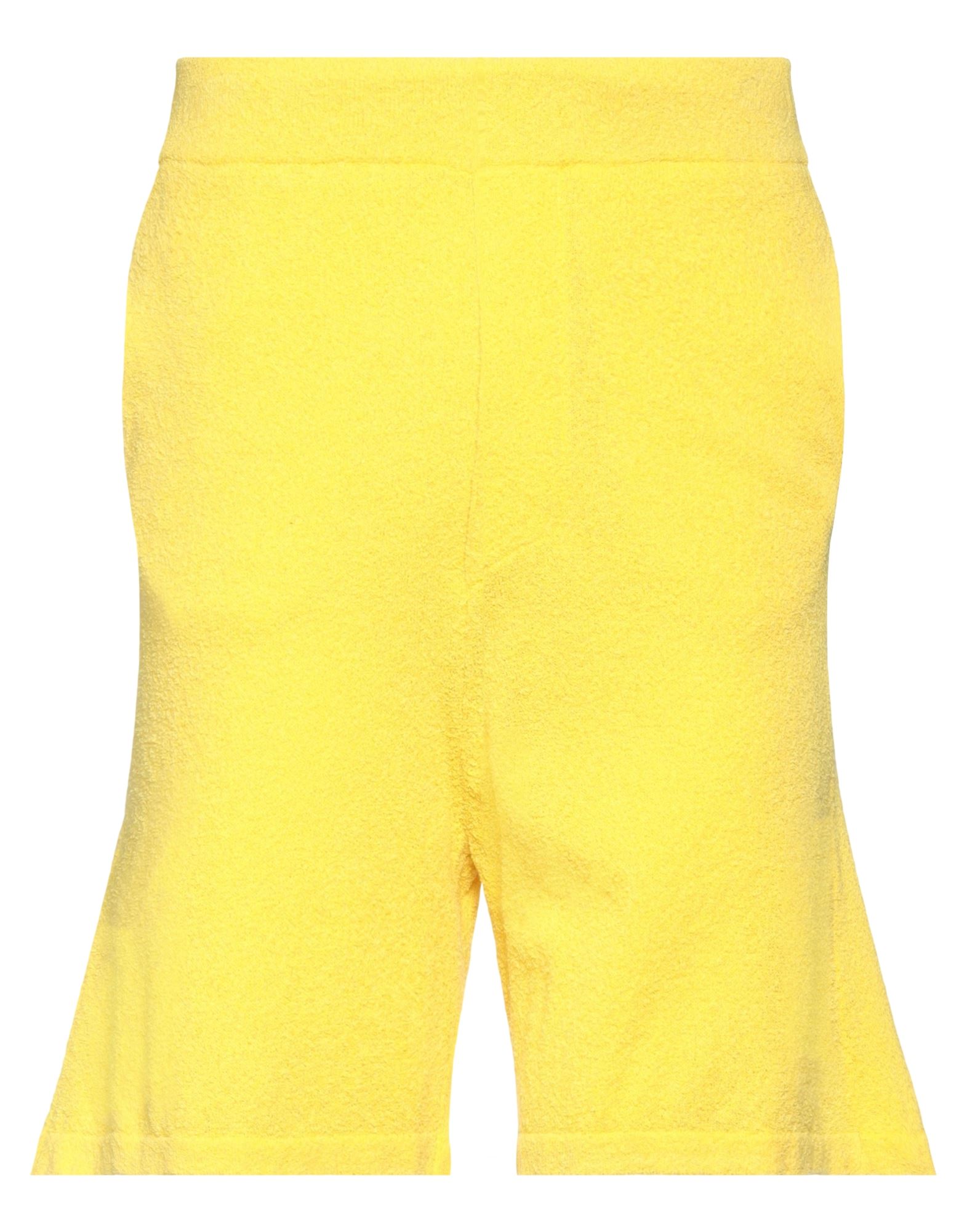 Laneus Man Shorts & Bermuda Shorts Yellow Size 34 Cotton, Polyamide