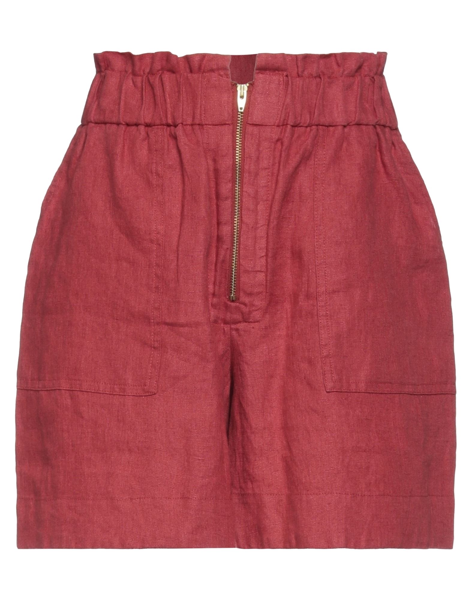 Des Petits Hauts Woman Shorts & Bermuda Shorts Red Size 0 Linen