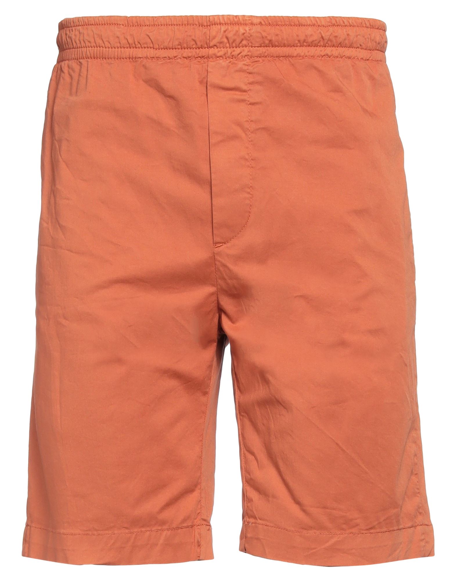 Cruna Man Shorts & Bermuda Shorts Rust Size 32 Cotton, Elastane In Red
