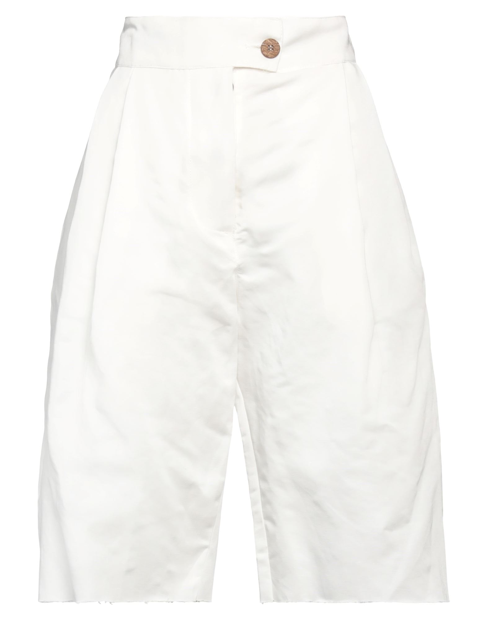 Marc Point Woman Shorts & Bermuda Shorts White Size 8 Linen