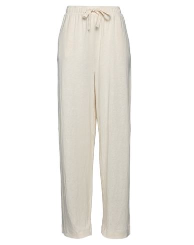 Weekend Max Mara Woman Pants Ivory Size L Linen, Elastane In White