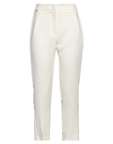 Kontatto Woman Pants Ivory Size Xs Polyester, Elastane In White