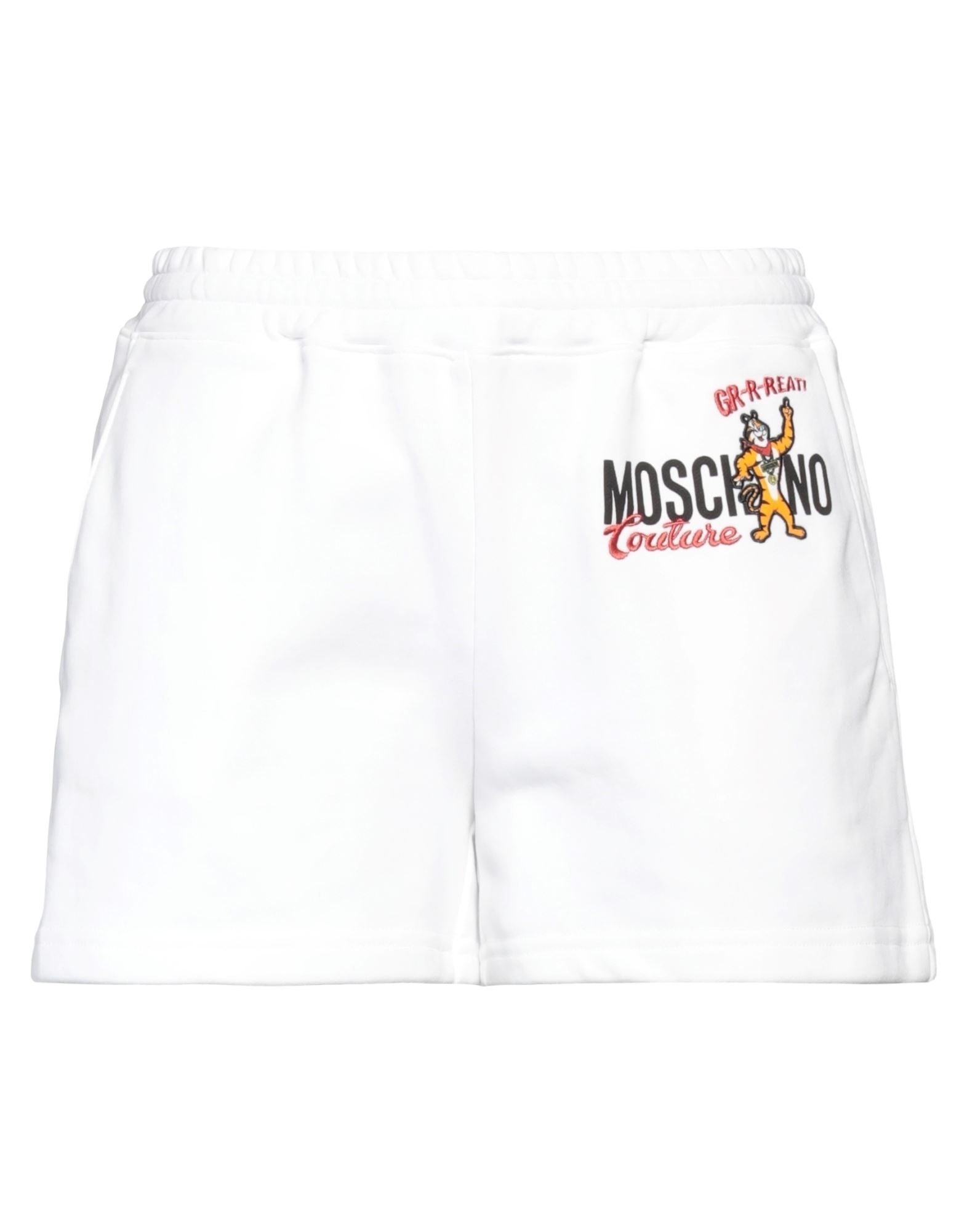 Shop Moschino Woman Shorts & Bermuda Shorts White Size 8 Cotton