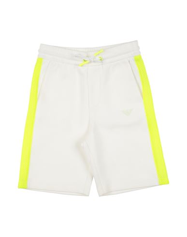 Emporio Armani Babies'  Toddler Boy Shorts & Bermuda Shorts White Size 6 Cotton, Polyester, Elastane