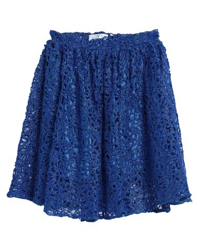 Francesca & Veronica Feleppa Woman Mini Skirt Bright Blue Size 8 Pes - Polyethersulfone, Cotton, Met