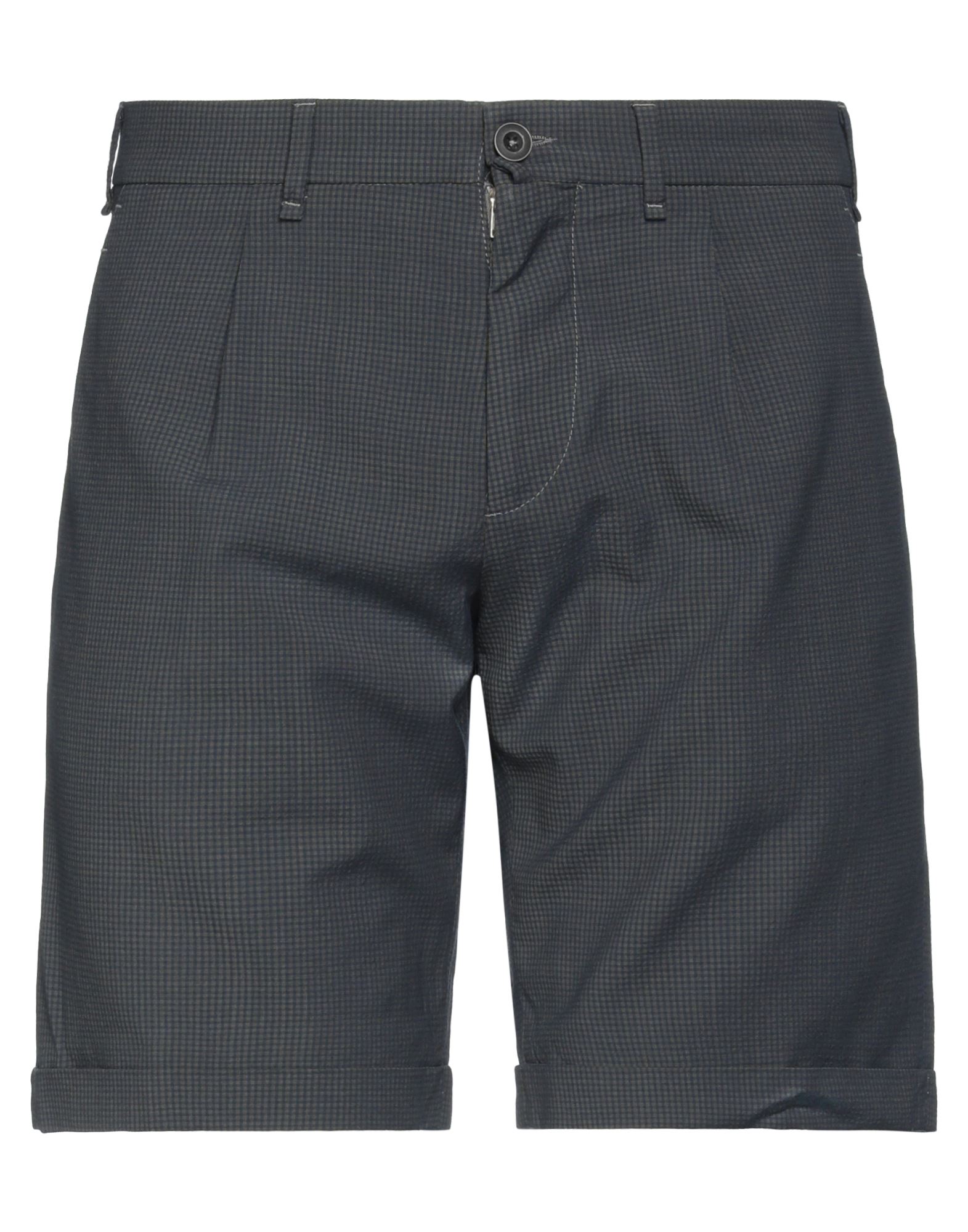 Lardini Man Shorts & Bermuda Shorts Midnight Blue Size 36 Wool, Cotton