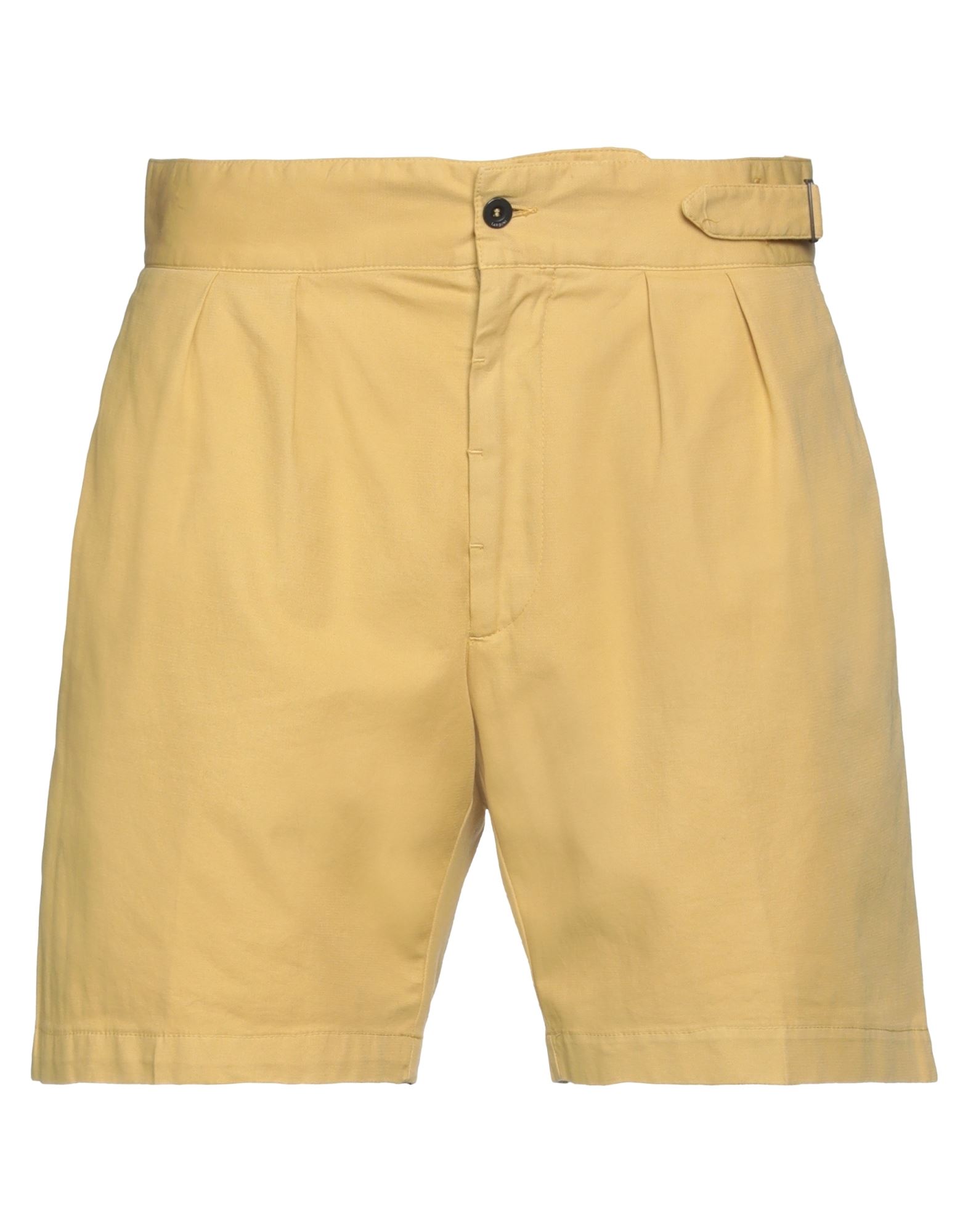 Lardini Man Shorts & Bermuda Shorts Military Green Size 34 Linen, Cotton, Elastane In Yellow