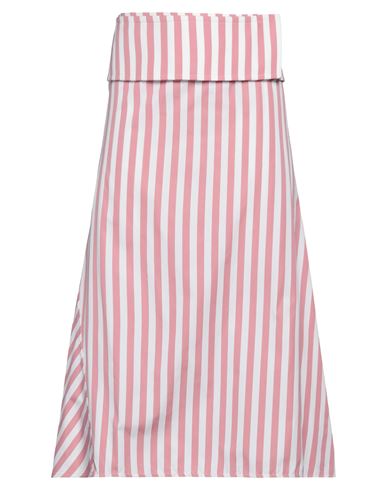 Jil Sander Woman Midi Skirt Pastel Pink Size 4 Cotton