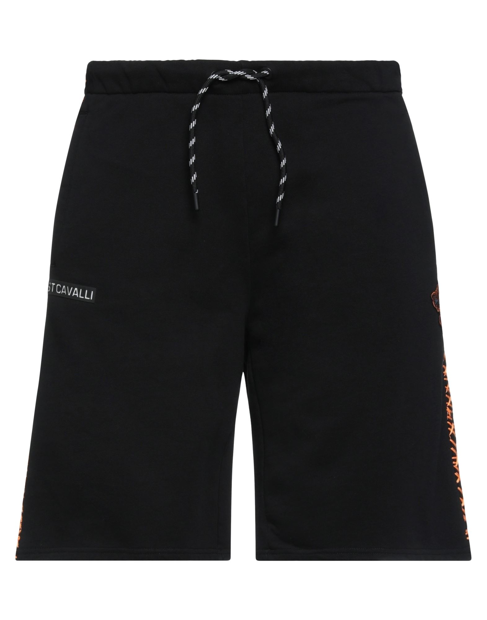 Just Cavalli Man Shorts & Bermuda Shorts Black Size S Cotton