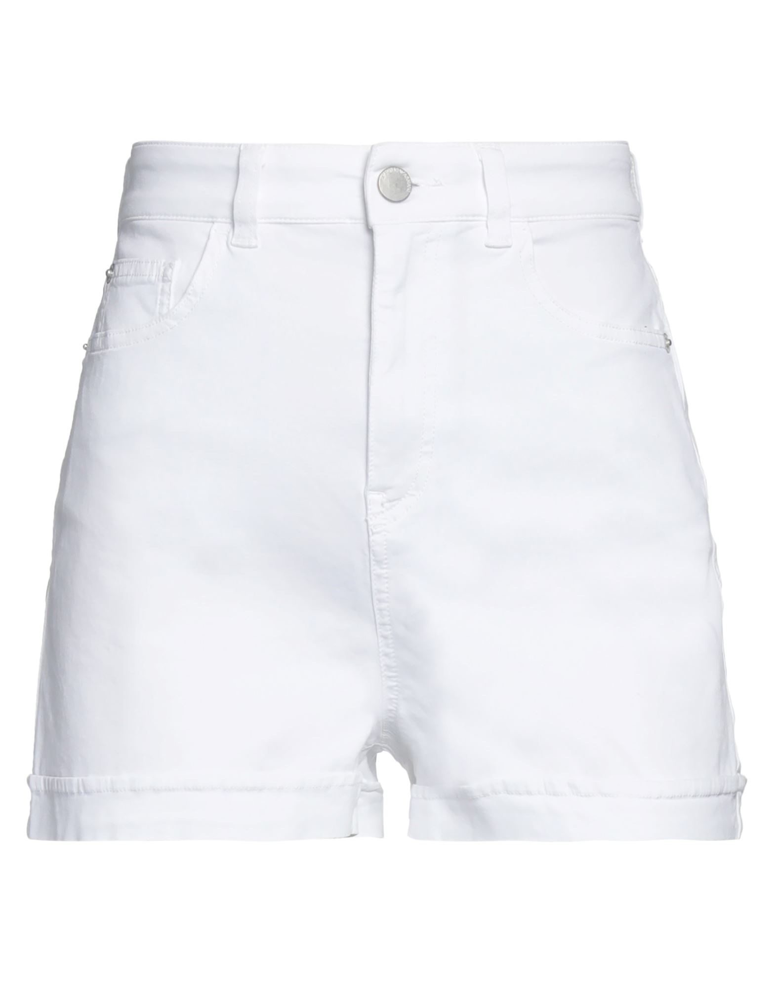 Emporio Armani Denim Shorts In White