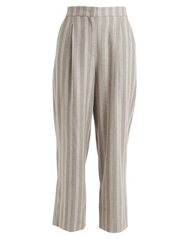 Lorena Antoniazzi Woman Pants Light Grey Size 8 Virgin Wool, Viscose, Linen, Elastane