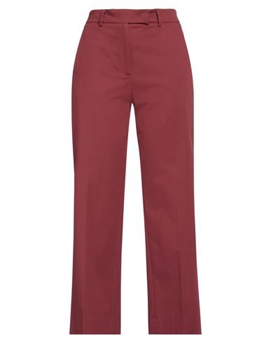 Ql2  Quelledue Ql2 Quelledue Woman Pants Burgundy Size 6 Cotton, Elastane In Red