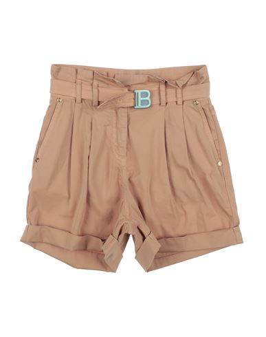 Balmain Babies'  Toddler Girl Shorts & Bermuda Shorts Camel Size 6 Cotton, Elastane In Beige