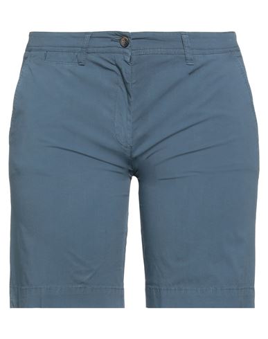 Homeward Clothes Woman Shorts & Bermuda Shorts Slate Blue Size 8 Cotton, Elastane