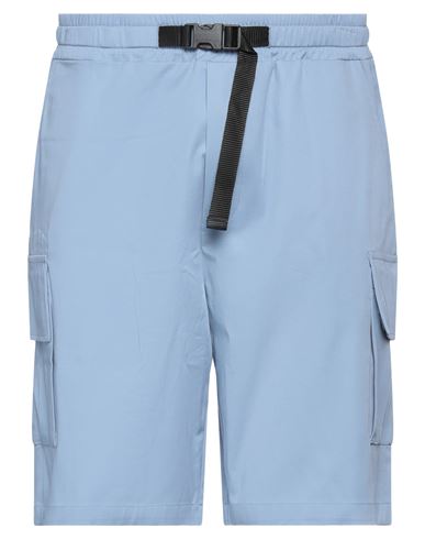 Woc Writing On Cover Man Shorts & Bermuda Shorts Light Blue Size L Cotton, Elastane