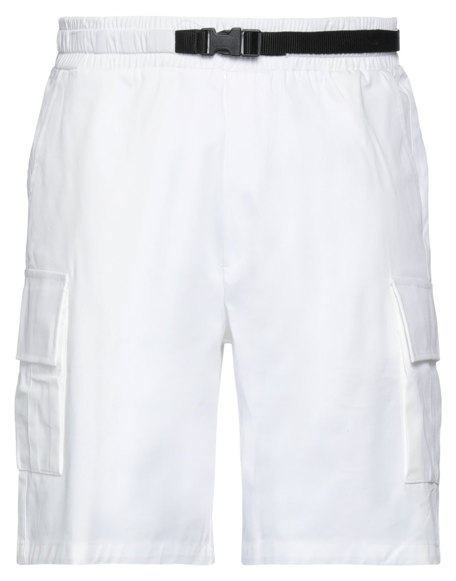 Woc Writing On Cover Man Shorts & Bermuda Shorts White Size M Cotton, Elastane
