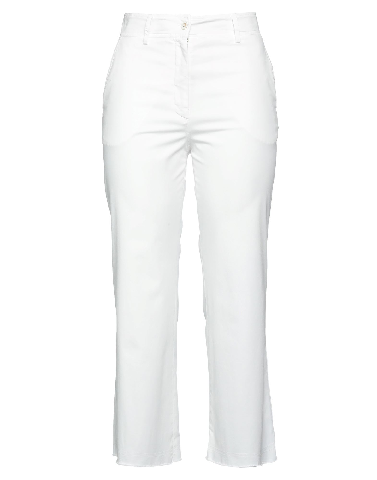 Antonelli Woman Pants White Size 6 Cotton, Elastane
