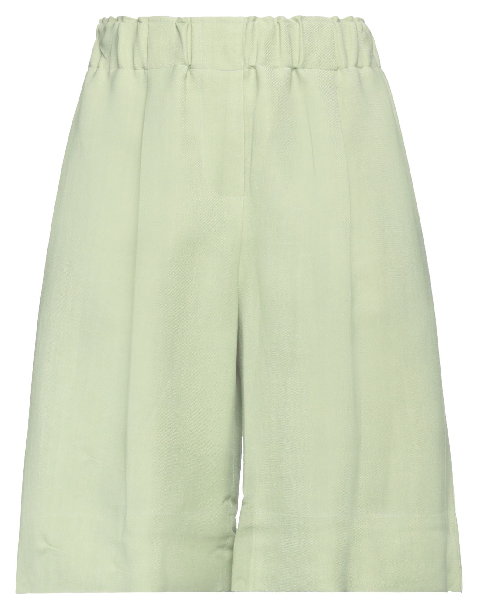 Antonelli Woman Shorts & Bermuda Shorts Light Green Size 4 Viscose, Linen