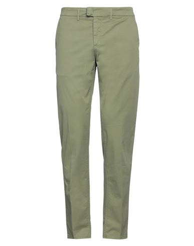 Dondup Man Pants Sage Green Size 35 Cotton, Elastane In Green