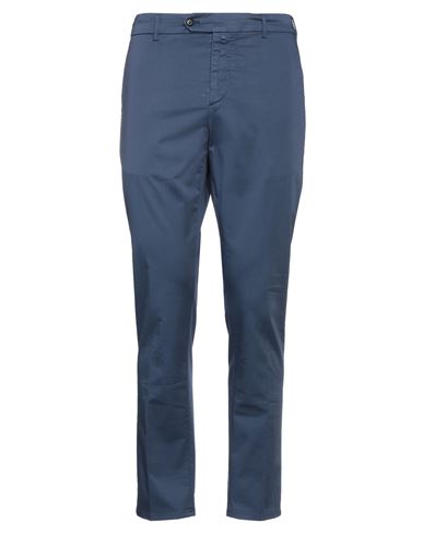 Dondup Man Pants Navy Blue Size 33 Cotton, Elastane