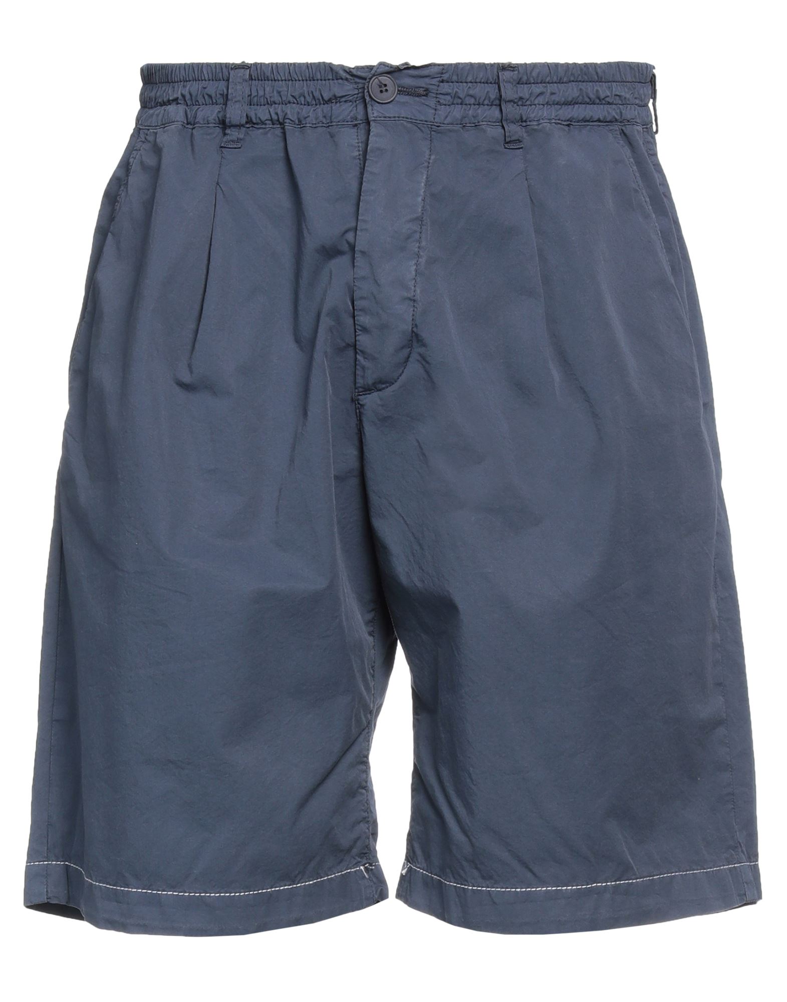 Paura Man Shorts & Bermuda Shorts Midnight Blue Size S Cotton, Elastane