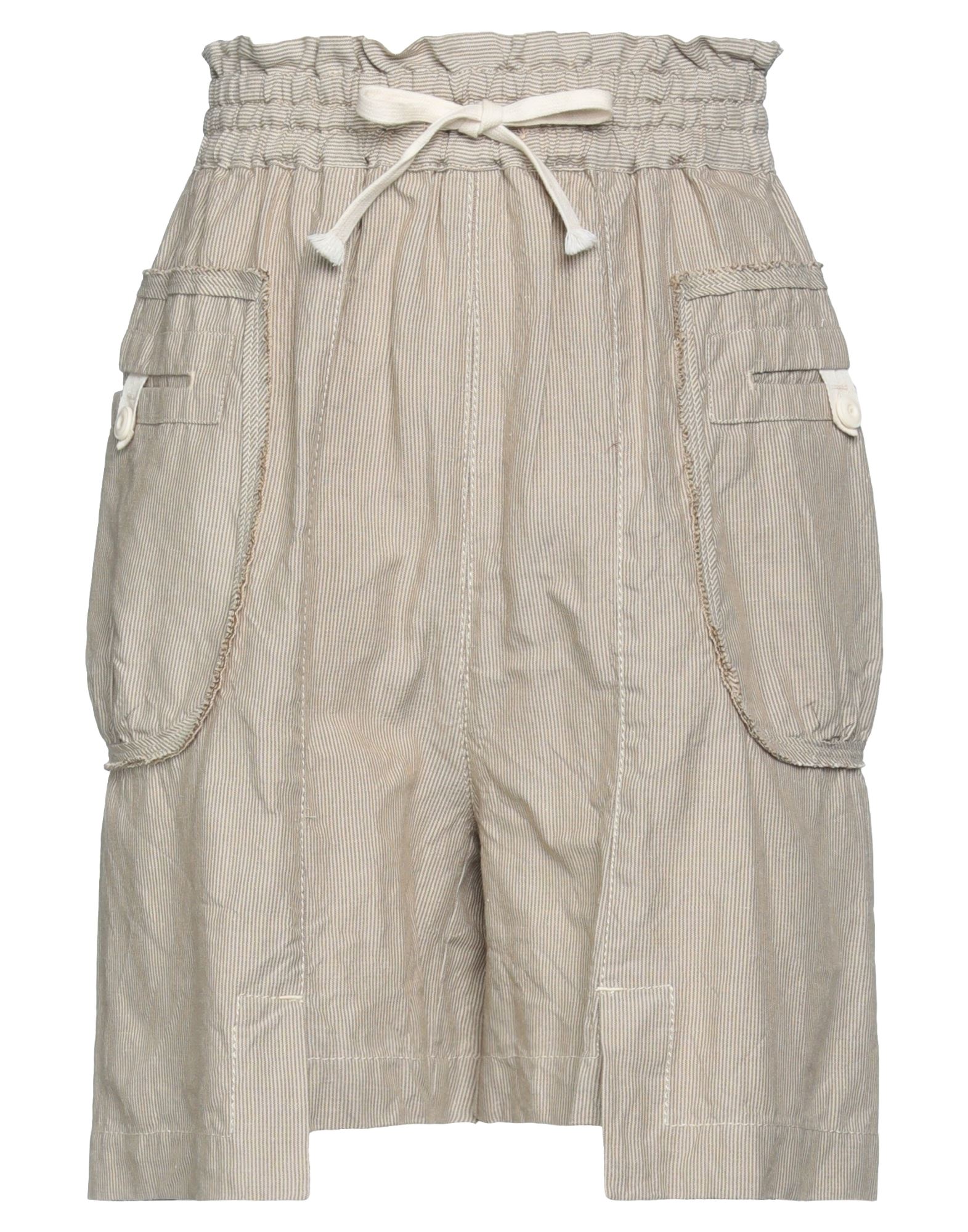 High Woman Shorts & Bermuda Shorts Sand Size 4 Lyocell, Linen In Beige