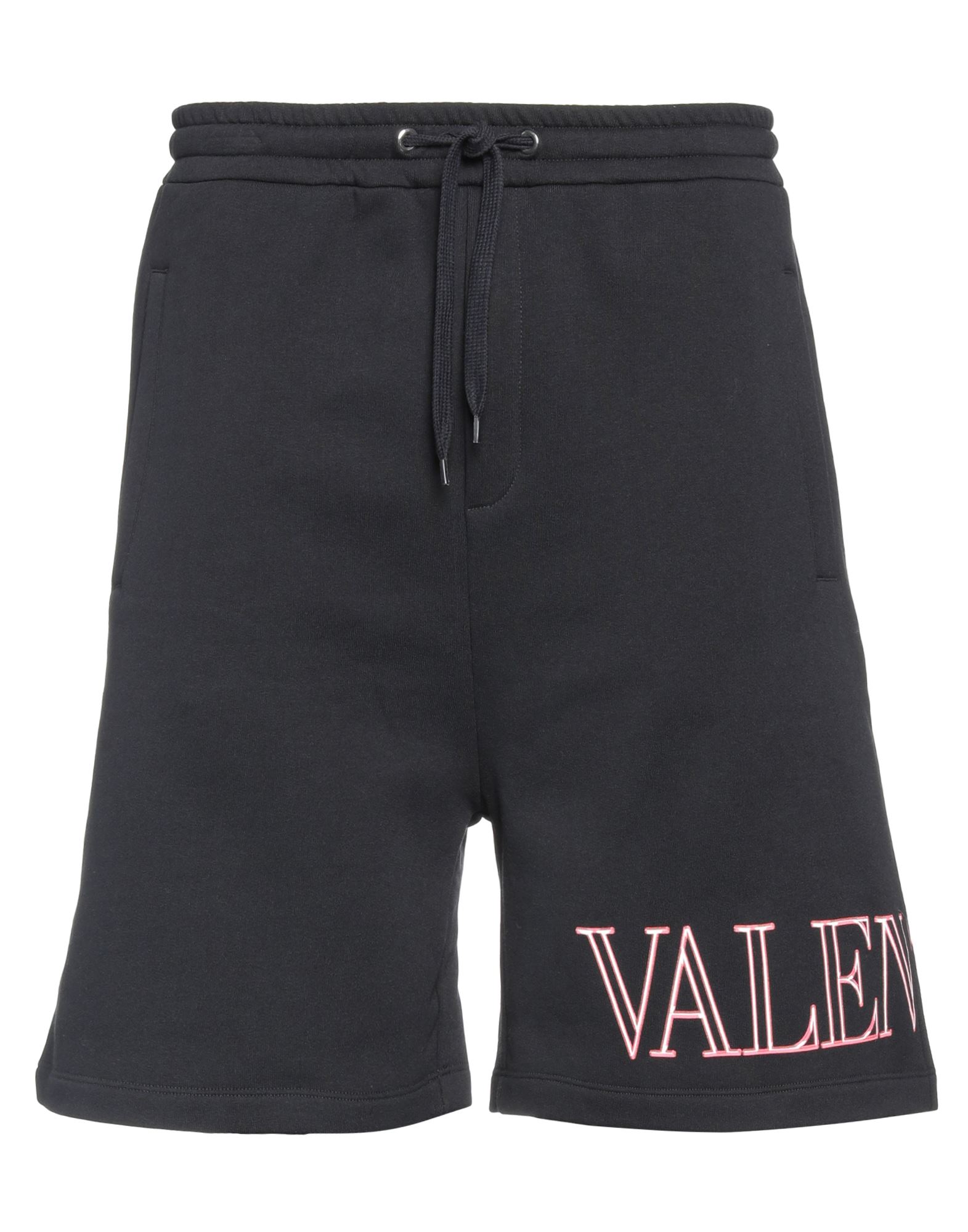 Valentino Garavani Man Shorts & Bermuda Shorts Midnight Blue Size Xl Cotton In Black